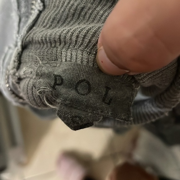 POL Charcoal Long Sleeve Textured Top Size S - Picture 3 of 7